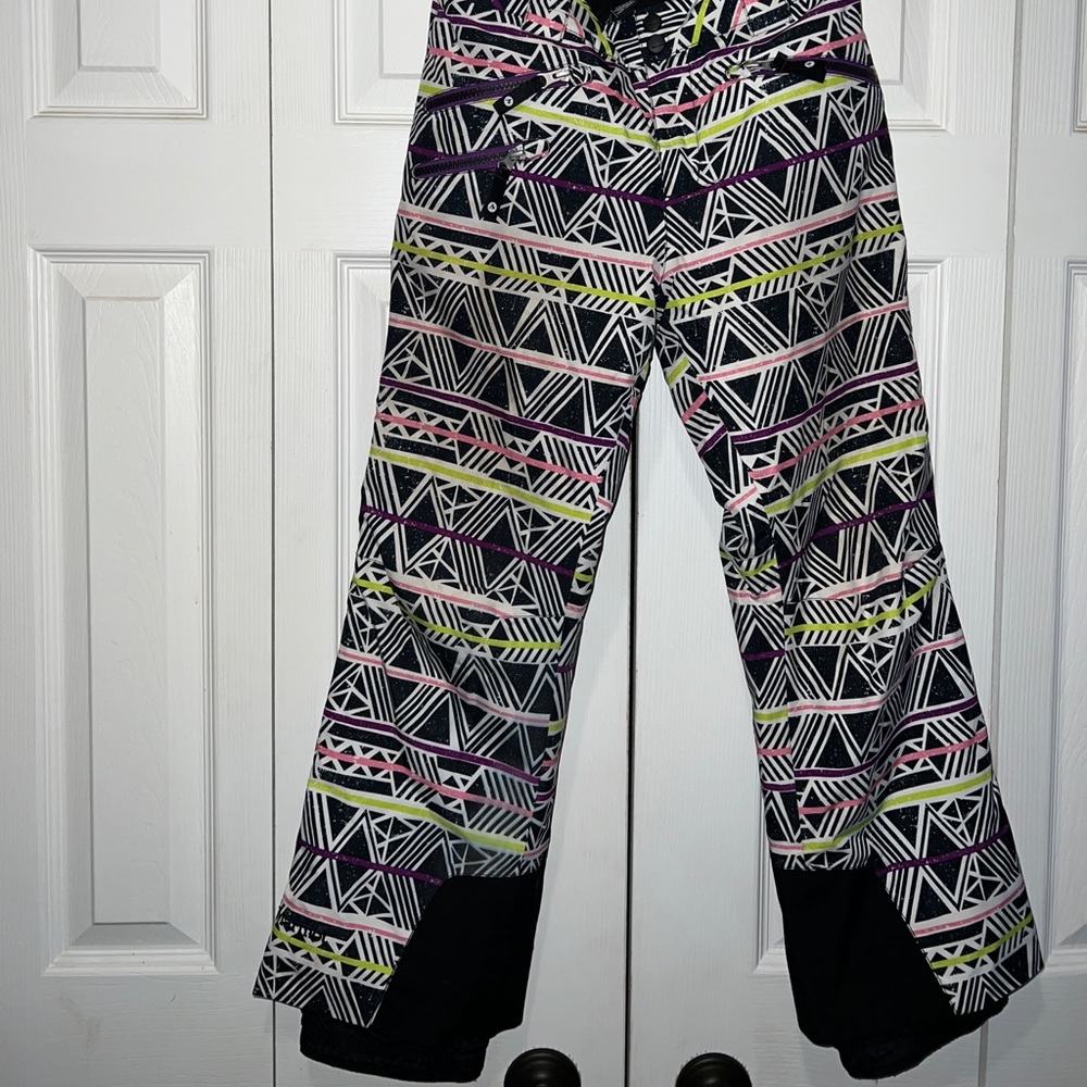 Marmot Girls Snow Pants Geometric Pattern Lg EUC